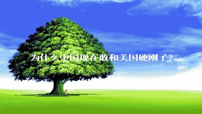 为什么中国现在敢和美国硬刚了？